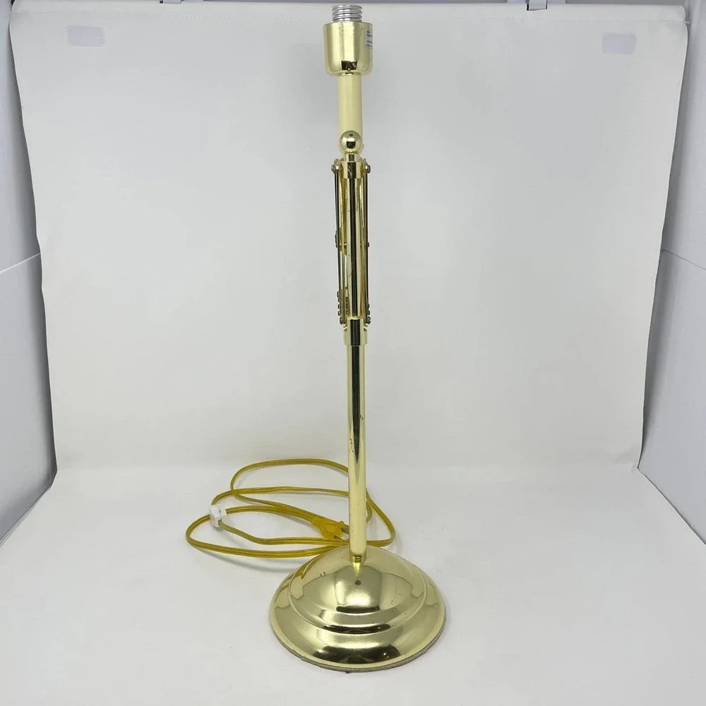 Vintage MCM Brass‎ Extending Accordion Scissor Table Lamp Sturdy Tested Works